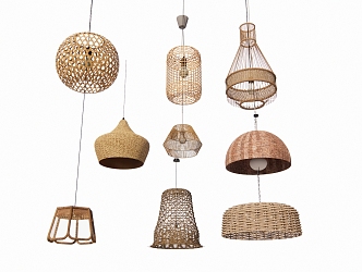 Bamboo chandelier 3d model