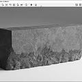 Modern Stone Reception Desk With Natural Textured Surface And Minimalist Style