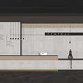 Modern Front Desk 3d model