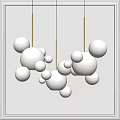 Modern chandelier spherical chandelier 3d model