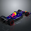 Red Bull Oracle Formula Racing Car With Blue Red Livery And Aerodynamic Design