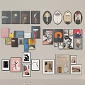 Creative Modern Photo Wall Gallery With Various Frames Art Prints And Collage Layout 3d model