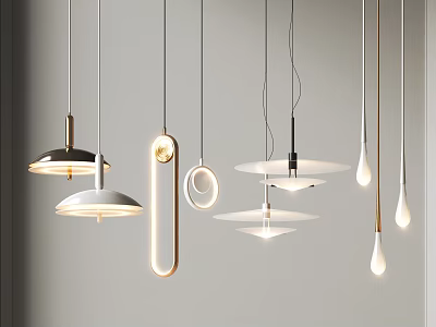 Modern Pendant Lights With Various Contemporary Designs And Different Shapes For Interior Decor 3d model