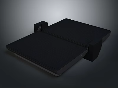 Black Foldable Platform Mat With Modern Sleek Design And Support Structure 3d model
