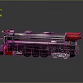 Vintage Silver Red Steam Train Model With Detailed Wheels And Classic Design
