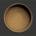 Handcrafted Decorative Ceramic Cup With Gold Rim Brown Green And White Glaze Decorative Dots