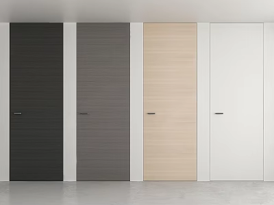 Modern Invisible Door Frameless Door 3d model