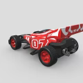 Red And Black Toy Racing Car Model With SPEED Logo And 04 Number