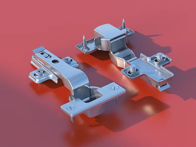 Hinge spring hardware parts 3d model