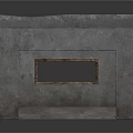 Concrete Small Building With Sloped Entrance Flat Roof And Small Windows
