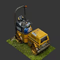 Utility Vehicle With Worn Driver Seat Steering Wheel Blue Gas Cylinder Yellow Hoses And Labels