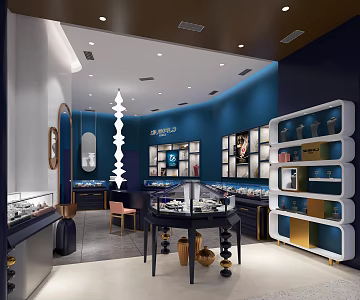 Modern Jewelry Store 3d model