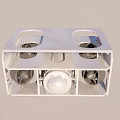White Mechanical Frame Structure With Holes And Assembled Components Design