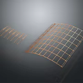 Stylish Gold Wire Grid Storage Shelf With Modern Design For Home Organization