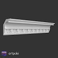 White Architectural Molding With Ornate Carved Patterns And Classical Design Details