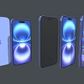 Various Mobile Phones With Different Screen Displays And Colorful Styles