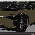 Modern Beige SUV Car With Sleek Aerodynamic Exterior And Sporty Alloy Wheels