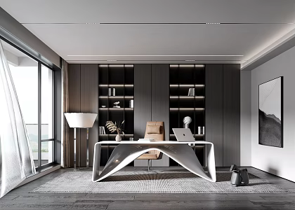 Modern study 3d model