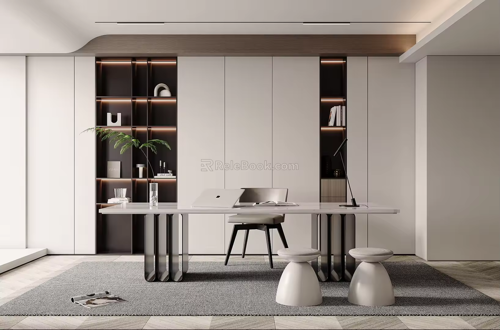 Modern study 3d model