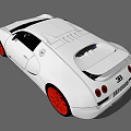 White Sports Car With Red Alloy Wheels And Sleek Aerodynamic Exterior Design