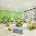 modern library children's library 3d model