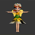 Modern game character child 3d model