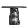 Modern Home Tea Table And Chairs With Wooden Top And Metal Base Design
