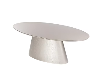 Italian Style Simple Luxury Oval Long Dining Table 3d model