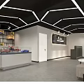 Car Dealership Showroom Featuring Yellow Sports Car With Open Doors And Reception Area