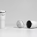Stanley White Insulated Tumbler With Handle And Secure Lid Design