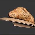 Rustic Artisan Bread On Wooden Plate With Sesame Seeds And Texture