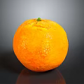 Ripe Bright Orange Fruit With Smooth Shiny Skin On Dark Surface