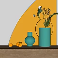 Nordic vase ornaments 3d model