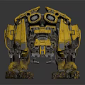 Yellow Mechanical Creature Robot Design With Detailed Structure And Futuristic Features