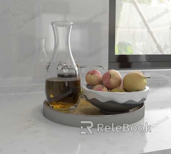 Fruit Plate Utensils model