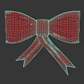 Red Satin Bow Fashion Accessory for Women Clothing Decoration