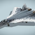 Military Fighter Jet With Camouflage Paint Red Star Emblem And Streamlined Fuselage
