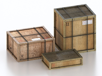 Wooden Crate Wooden Boxes Wooden Boxes Logistics Boxes 3d model