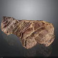 Natural Wood Stone Decorative Piece with Pink Brown Hues and Rustic Texture