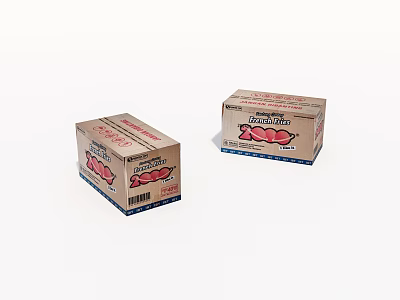 Yakult Probiotics Drink Cartons With Red Logo And Packaging Design 3d model