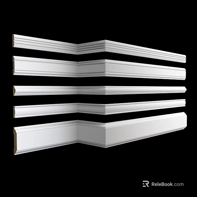 Elegant Modern Chandelier Design With White Decorative Molding For Interior Spaces 3d model 