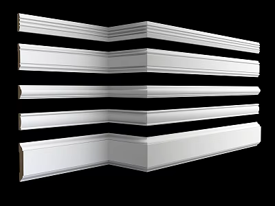 Elegant Modern Chandelier Design With White Decorative Molding For Interior Spaces 3d model