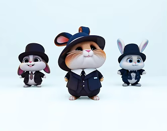 Rabbit Cute Pet Air Model Meichen Commercial Pet Activity Ornaments Device Meichen Magic Rabbit 3d model