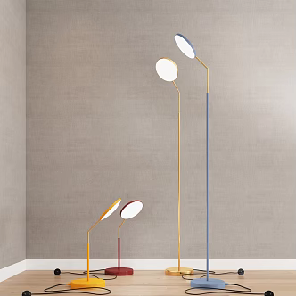 Modern lamps and lanterns combination personality simple wrought iron lamps and lanterns 3d model