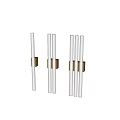Modern Wall Lights With Brass Accents And White Tube Design For Interior Decor