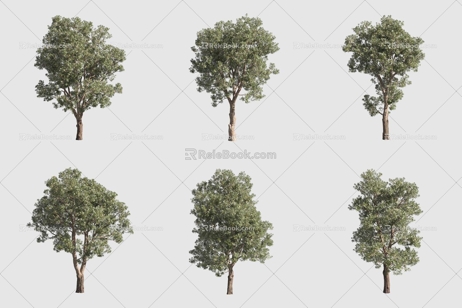 Leaf-changing pagoda tree landscape tree 3d model