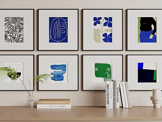 Modern Hanging Paintings 3d model