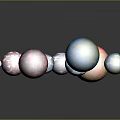 Colorful Spheres With Various Colors And Patterns On Black Background With Reflections