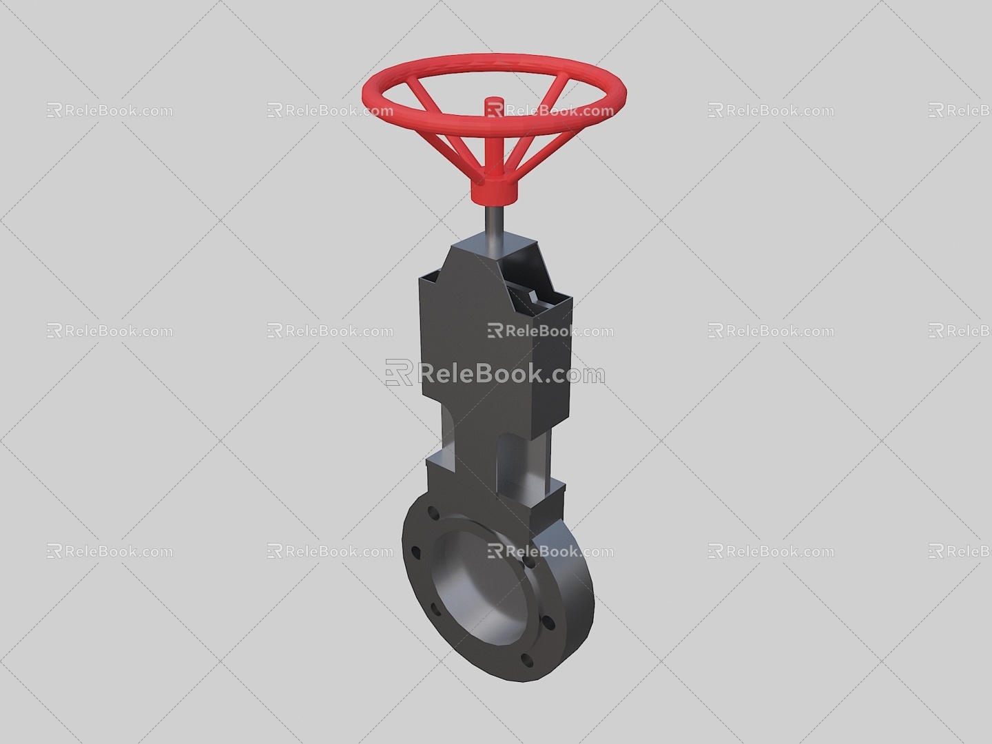 Knife gate valve 3d model