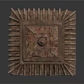 Traditional Bronze Colored Pagoda Architecture With Multi layered Roofs And Square Base